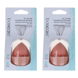 Basicare All In One Foundation Sponge Light Pink 2 Pack