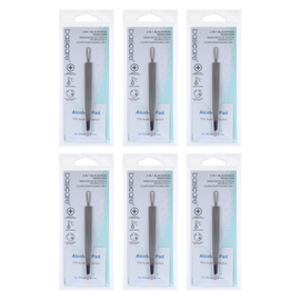 Basicare Bundle of 6 2 in 1 Blackhead Remover and Slant Tip Tweezers