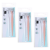 Basicare Eyebrow Razor with Groomer 3 Pack Stainless Steel Precision Shaper