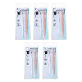 Basicare Eyebrow Razor with Groomer 5 Pack Stainless Steel Precision Shaper