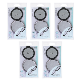 Basicare Duo 2x Magnifying Compact Mirror 2 Sided 5 Pack Folding