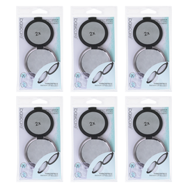 Basicare Duo Magnifying Compact Mirror 2 Sided Folding Bundle of 6