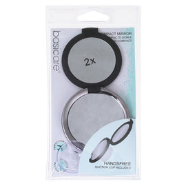 Basicare Duo Magnifying Compact Mirror 2 Sided Portable Folding Cosmetic Mirror