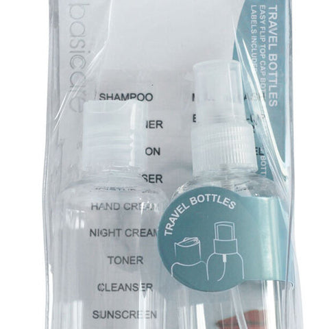 Travel Bottles X 2 - 80ml - Cosmetic W/Atomizer/Stickers