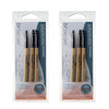 Basicare 3 Piece Lip and Eye Artist Makeup Brushes Set 13cm Nylon Bristles x 2