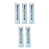 Basicare 2in1 Brow Brush 14cm Bundle of 5 Angled Brush and Comb