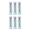 Basicare 2in1 Brow Brush 14cm Bundle of 6 Eyebrow Comb and Angled Brush
