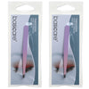 Basicare Slant Tip Gradient Rubber Tweezer Amber 9cm Precision Grip x 2