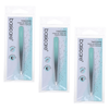 Basicare Amber Slant Tip Rubber Tweezer 9cm Bundle of 3 Precision Grip