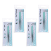 Basicare Slant Tip Gradient Rubber Tweezer Amber 9cm Bundle of 4 Precision Grip