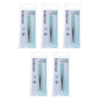 Basicare 5 Pack Slant Tip Amber Rubber Tweezers 9cm Precision Grip