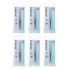 Basicare Slant Tip Rubber Tweezer Amber 9cm Bundle of 6 Precision Grip