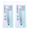 Basicare Slant Tip Rubber Grip Tweezers Purple 9cm Pack of 2 Precision
