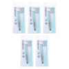 Basicare Slant Tip Rubber Tweezer Purple 9cm Bundle of 5