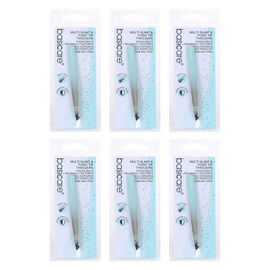 Basicare Slant Tip Gradient Rubber Tweezer Purple 9cm Bundle of 6