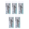 Basicare Ergonomic Rotary Nail Clipper Bundle of 5 Handled Travel Pack
