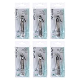 Basicare Ergonomic Rotary Nail Clipper Bundle 6 Pack Handled Design