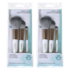 Basicare 3 Piece Makeup Brush Set with Foundation Sponge Twin Pack