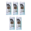 Basicare 3 Piece Makeup Brush Set with Sponge Bundle of 5 Travel Kit
