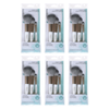 Basicare 3 Piece Makeup Brush Set with Foundation Sponge Bundle of 6
