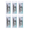 Basicare 2 Piece Tweezer Set Bundle of 6 Eyebrow Shaping Hair Removal