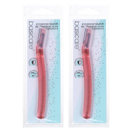 Basicare Eyebrow Razor Stainless Steel Precision Shaping 2 Pack