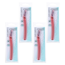 Basicare Eyebrow Razor Stainless Steel Blade Bundle of 4