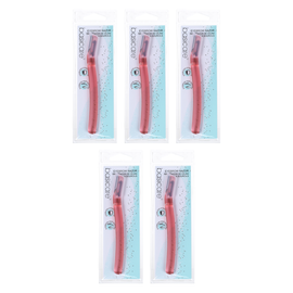 Basicare Eyebrow Razor Stainless Steel Blade 5 Pack Precision Shaping