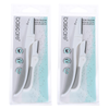 Basicare Eyebrow Razor 2 Pack Stainless Steel Blades Precision Grooming