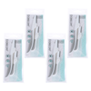 Basicare Eyebrow Razor 2 Pack Bundle of 4 Stainless Steel Blades