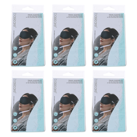 Basicare Travel Sleep Kit 6 Pack Eye Mask Foam Ear Plugs with Case