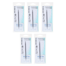 Basicare Blackhead Remover Tool 5 Pack Stainless Steel Alcohol Prep Pads