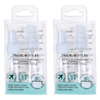 Basicare Refillable Travel Bottles Set Bundle of 2 with Pumps and Labels