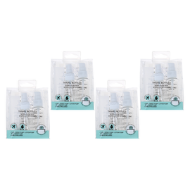 Basicare Travel Bottles 4 Pack Refillable Spray Pump Lotion Bottles Set