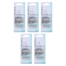 Basicare Assorted Safety Pins 36pcs Rust Resistant Travel Case Bundle of 5