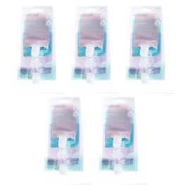 Basicare Flexi Reusable Travel Bottles 3 Pack Bundle of 5