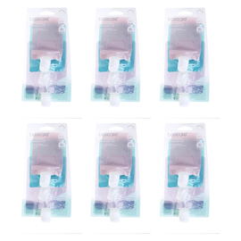 Basicare Flexi Reusable Travel Bottles 3 Pack Bundle of 6 30ml 50ml 80ml