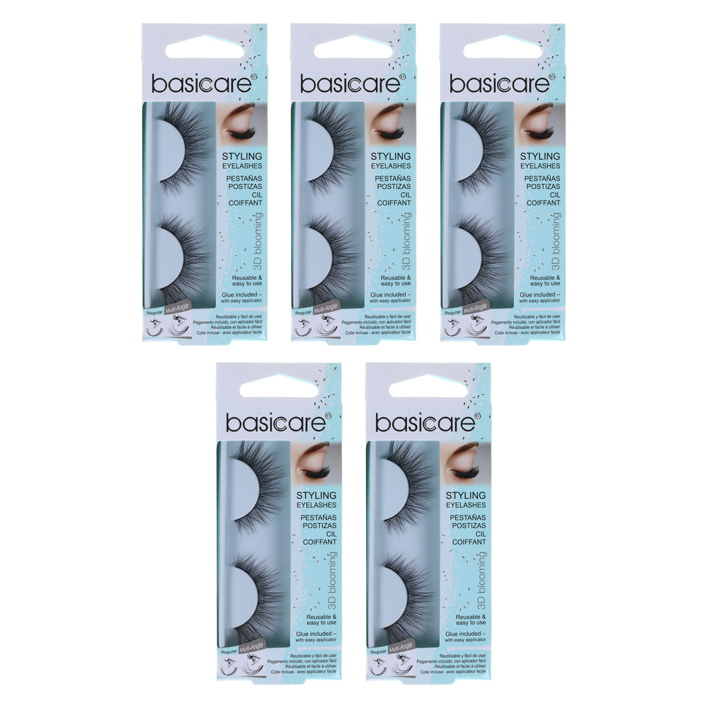 Basicare 3D Blooming Eyelashes 1922 Reusable Lightweight Bundle of 5