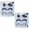 Basicare Day and Night False Eyelashes 2 Pairs Reusable with 2 Adhesives