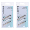 Basicare Stainless Steel Mini Tweezers Set 3pc Precision Grooming Tools Pack of 2