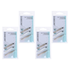 Basicare Bundle of 4 3pc Stainless Steel Mini Tweezers Set Precision Grooming