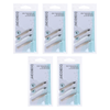 Basicare Stainless Steel Mini Tweezers Set 5 Pack Precision Grooming Tools