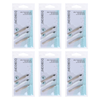Basicare Stainless Steel Mini Tweezers 3pc Set Bundle of 6