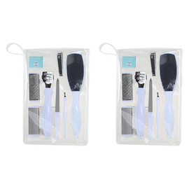 Basicare Professional 9 Piece Pedicure Kit Twin Pack Foot Care Set
