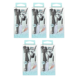 Basicare Eye Grooming Kit Bundle of 5 Eyelash Curler Tweezers Eyebrow Brush Comb