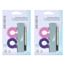 Basicare Ultra Nail Shiner Polish and Buff Kit 2 Pack Natural Healthy Shine