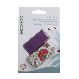 Basicare 4 In 1 Nail Buffer Block File Buff Smooth Shine Polish Tool