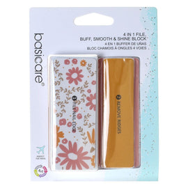 Basicare 4 in 1 Nail File Buff Smooth and Shine Block