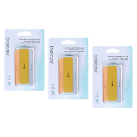 Basicare 7 Way Nail Buffer 3 Pack Salon Quality Shape Refine Polish