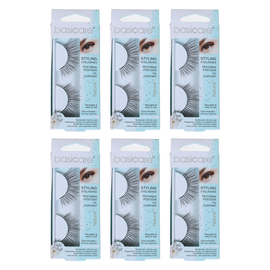Basicare Reusable Styling Eyelashes With Glue And Applicator Bundle of 6
